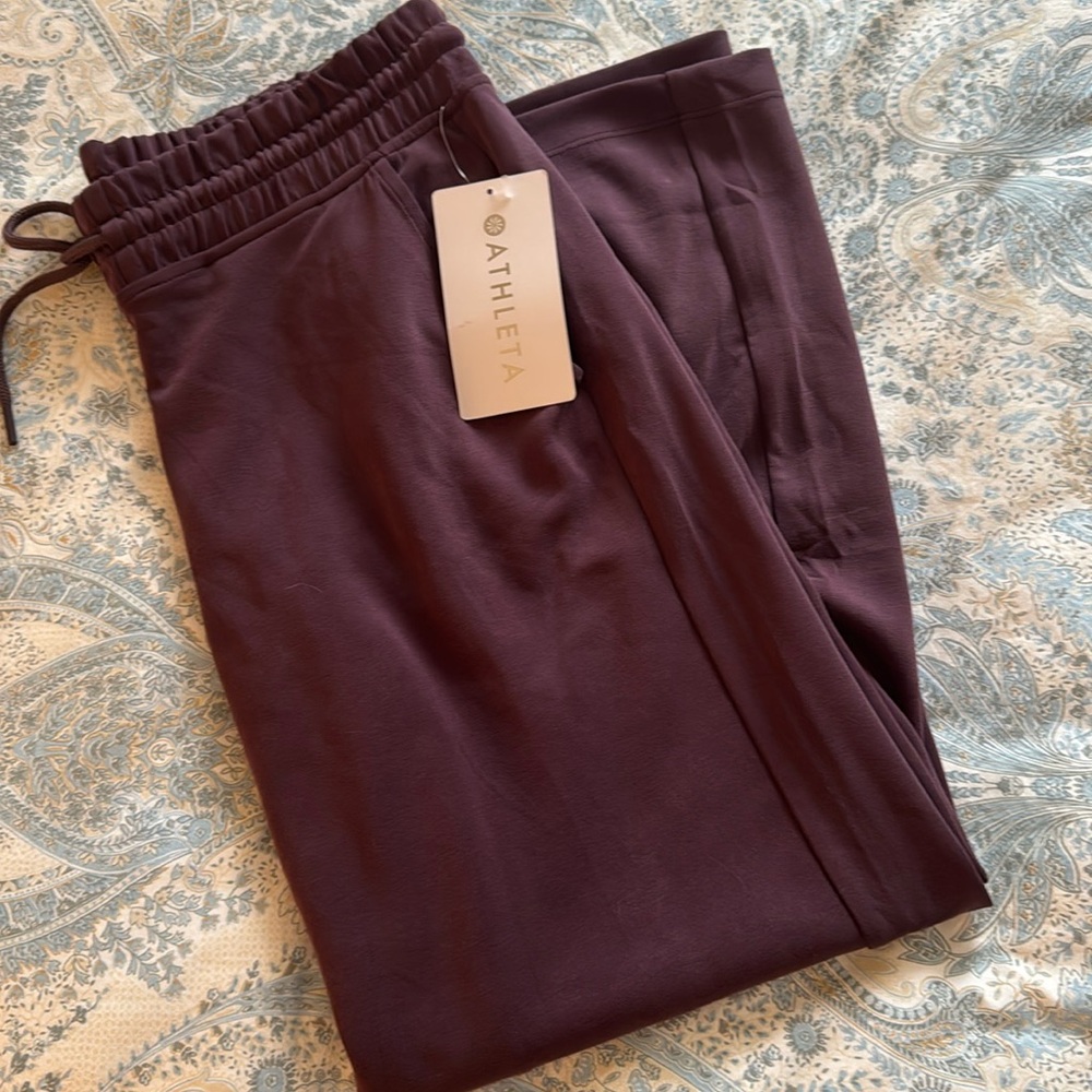 Athleta wide leg sweatpants - brand new